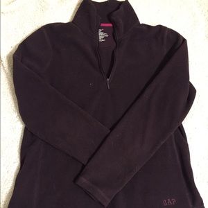 GAP Women’s Plum Fleece Half Zip, Sz M.